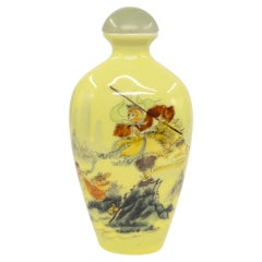 Vintage Fine Chinese Fencai Porcelain Snuff Bottle Journey to the West 20c 5/6/7