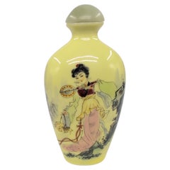 Vintage Fine Chinese Fencai Porcelain Snuff Bottle Journey to the West 20c 5/6/7