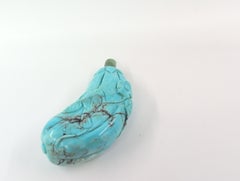 Antique Chinese Carved Turquoise Snuff Bottle Birds & Foliage Republic Early 20c