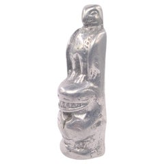 Vintage Canadian Sterling Silver Northwest Coast Style Totemic Sculpture, Signed