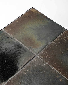 Glazed Ceramic and Steel Side Table, Italy, c. 1960