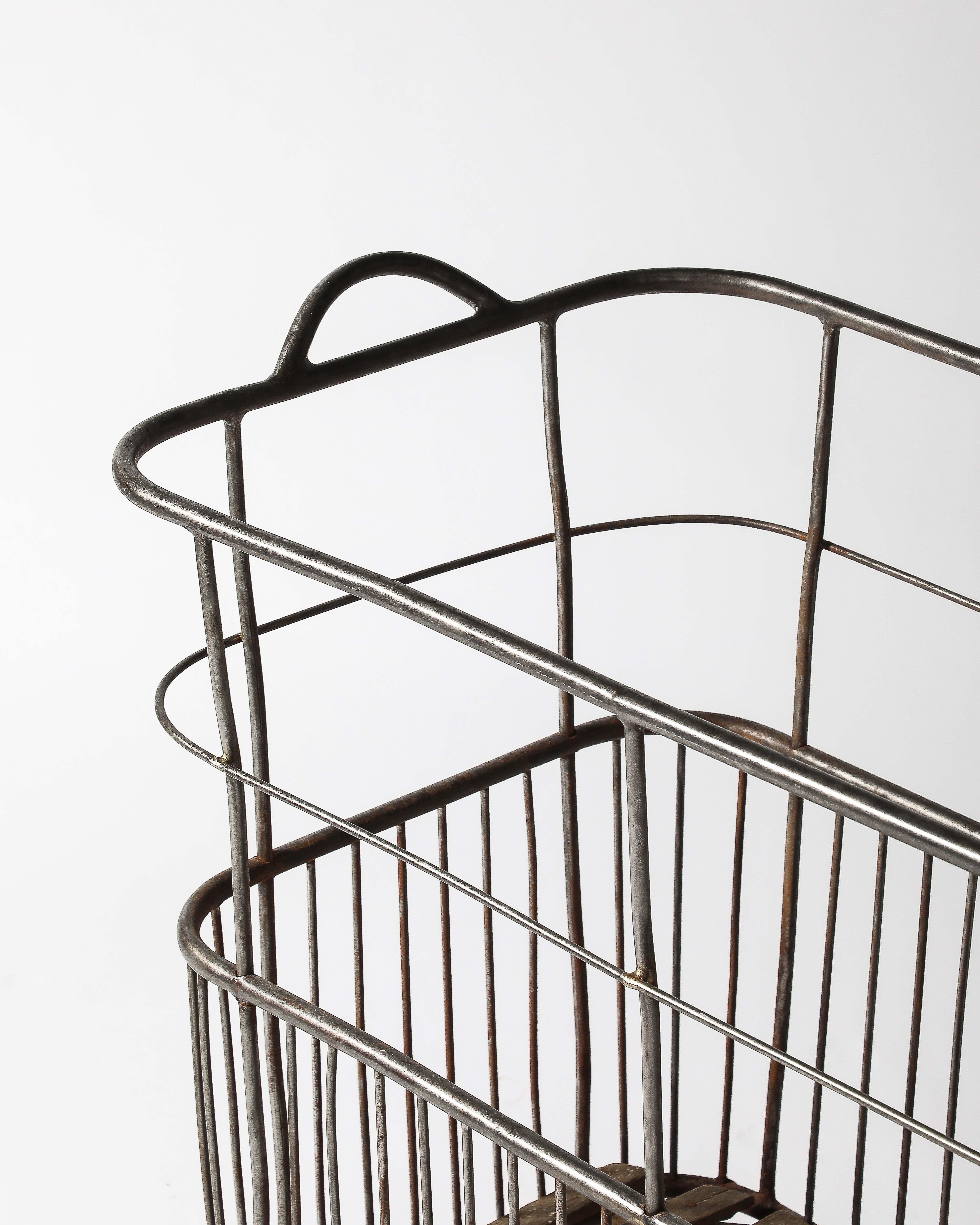 Carrello/Cestello Rolle Metallo, Wood in vendita 5