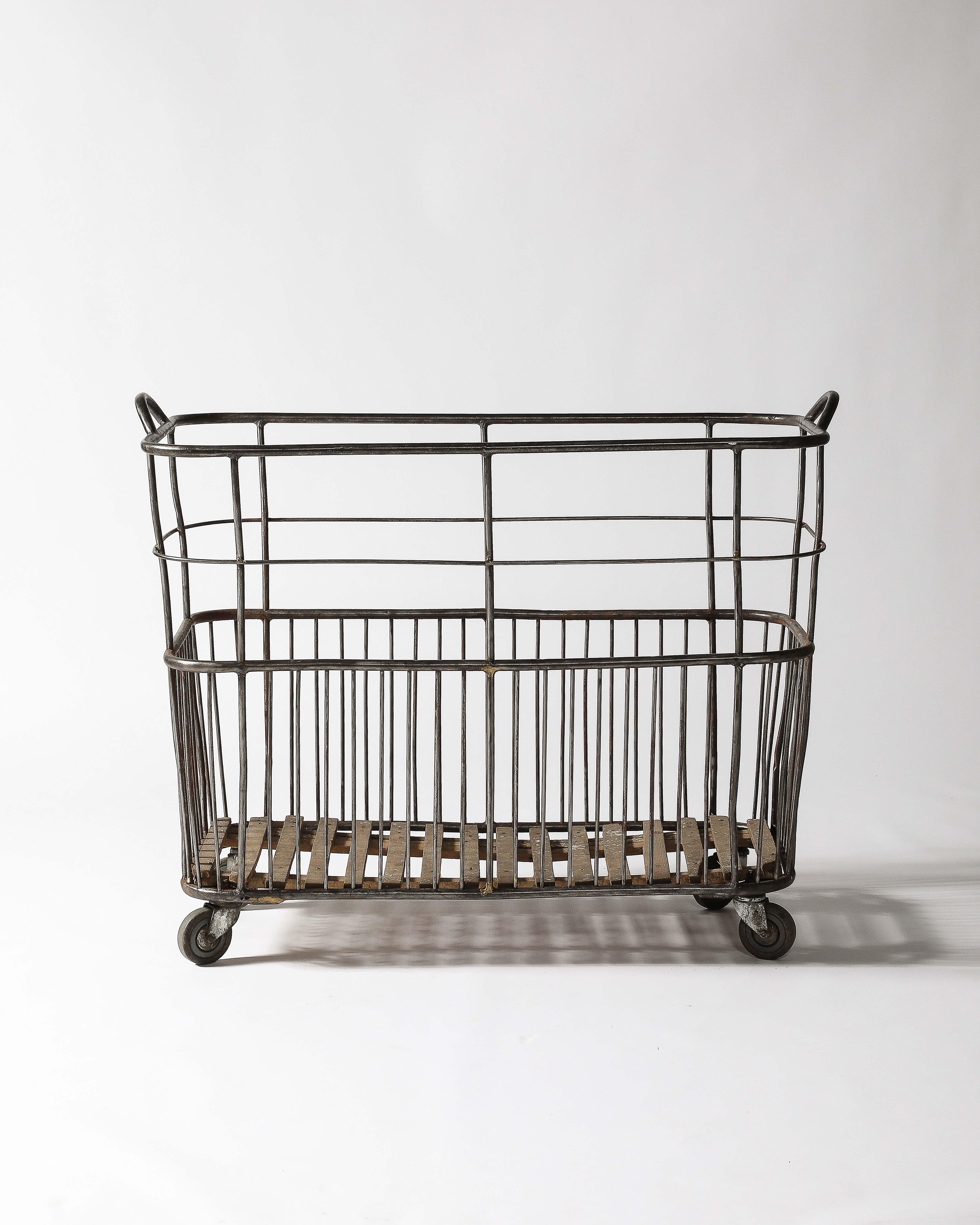 Carrello/Cestello Rolle Metallo, Wood in vendita 1