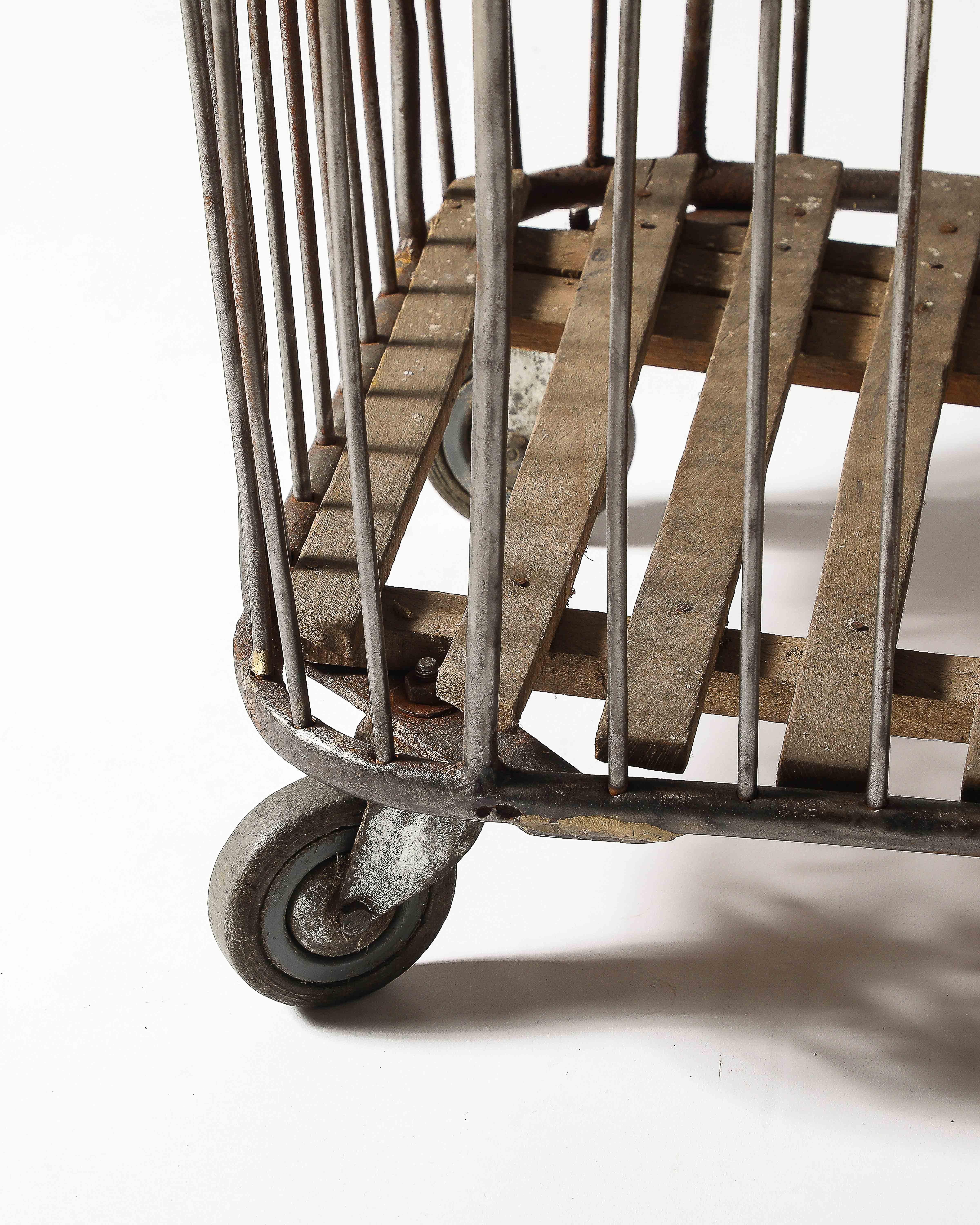 Carrello/Cestello Rolle Metallo, Wood in vendita 2