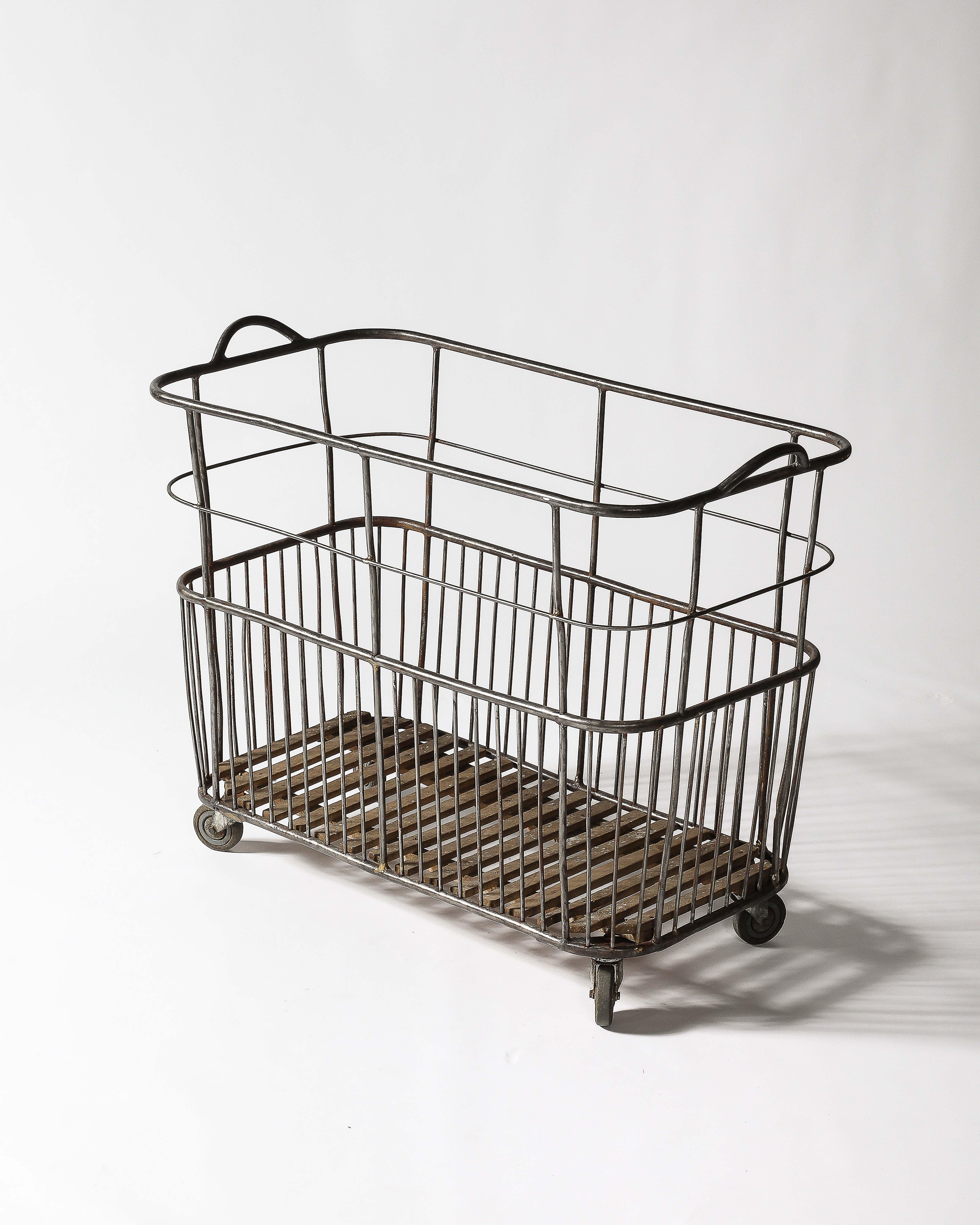 Carrello/Cestello Rolle Metallo, Wood in vendita 3