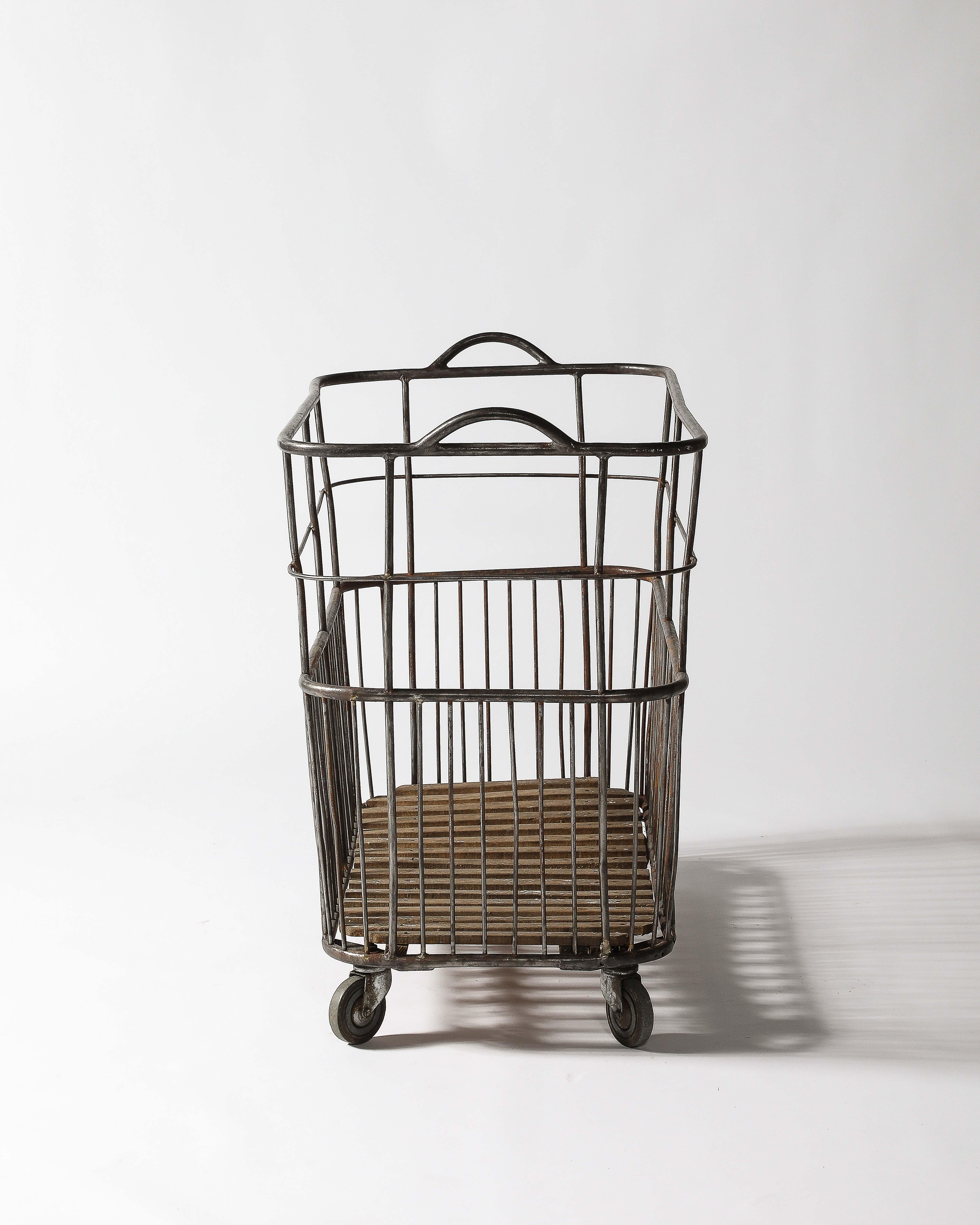 Carrello/Cestello Rolle Metallo, Wood in vendita 6
