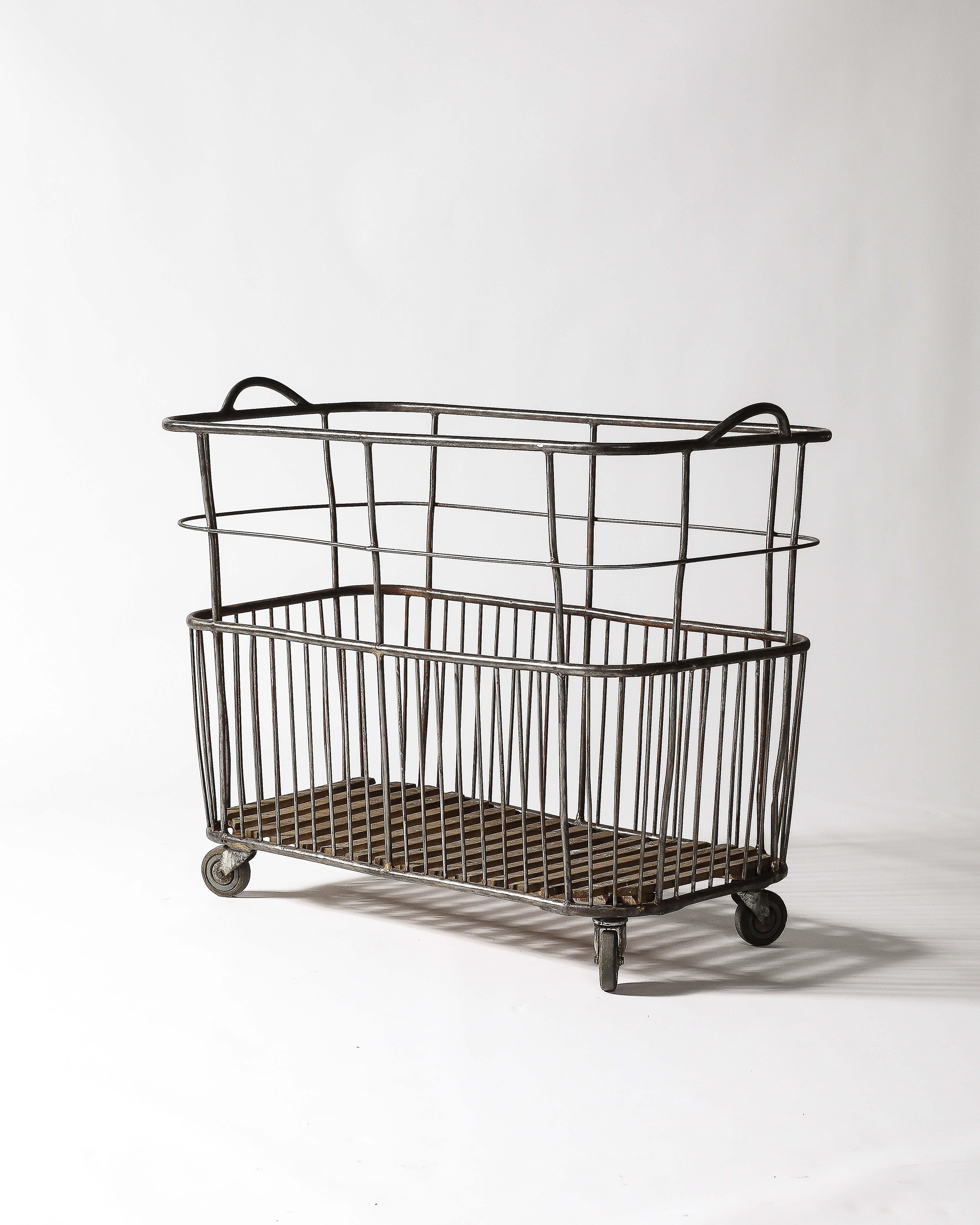 Carrello/Cestello Rolle Metallo, Wood in vendita 4