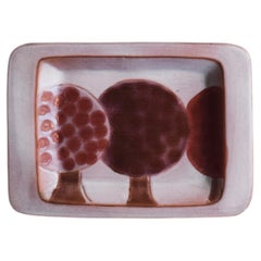 Plato decorativo de cerámica de Robert y Jean Cloutier, Francia, hacia 1960