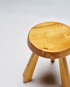 Tabouret « Blonde Pine Sandoz » de Charlotte Perriand, France, vers 1963