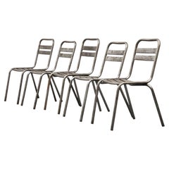 Vintage French Industrial Steel Chairs