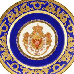 1826 Russian Imperial Porcelain Dessert Plate, Nicholas I Coronation Service