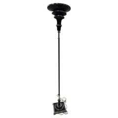 Rare RMC Model 795 Art Deco Machine Age Floor Lamp in Black Enamel