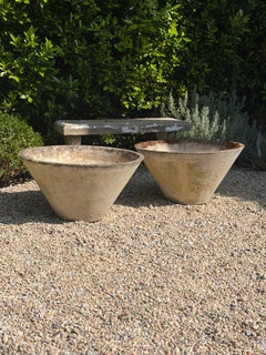 Willy Guhl Large Conical Garden Planter, Cement, Mid-Century 1951