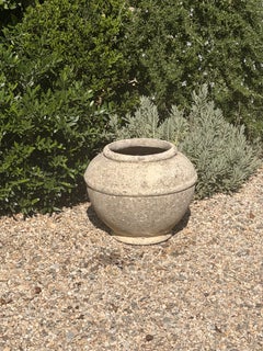 Jarrón «Swiss Garden» de Willy Guhl, color crema y gris, diseño escultural, década de los 60