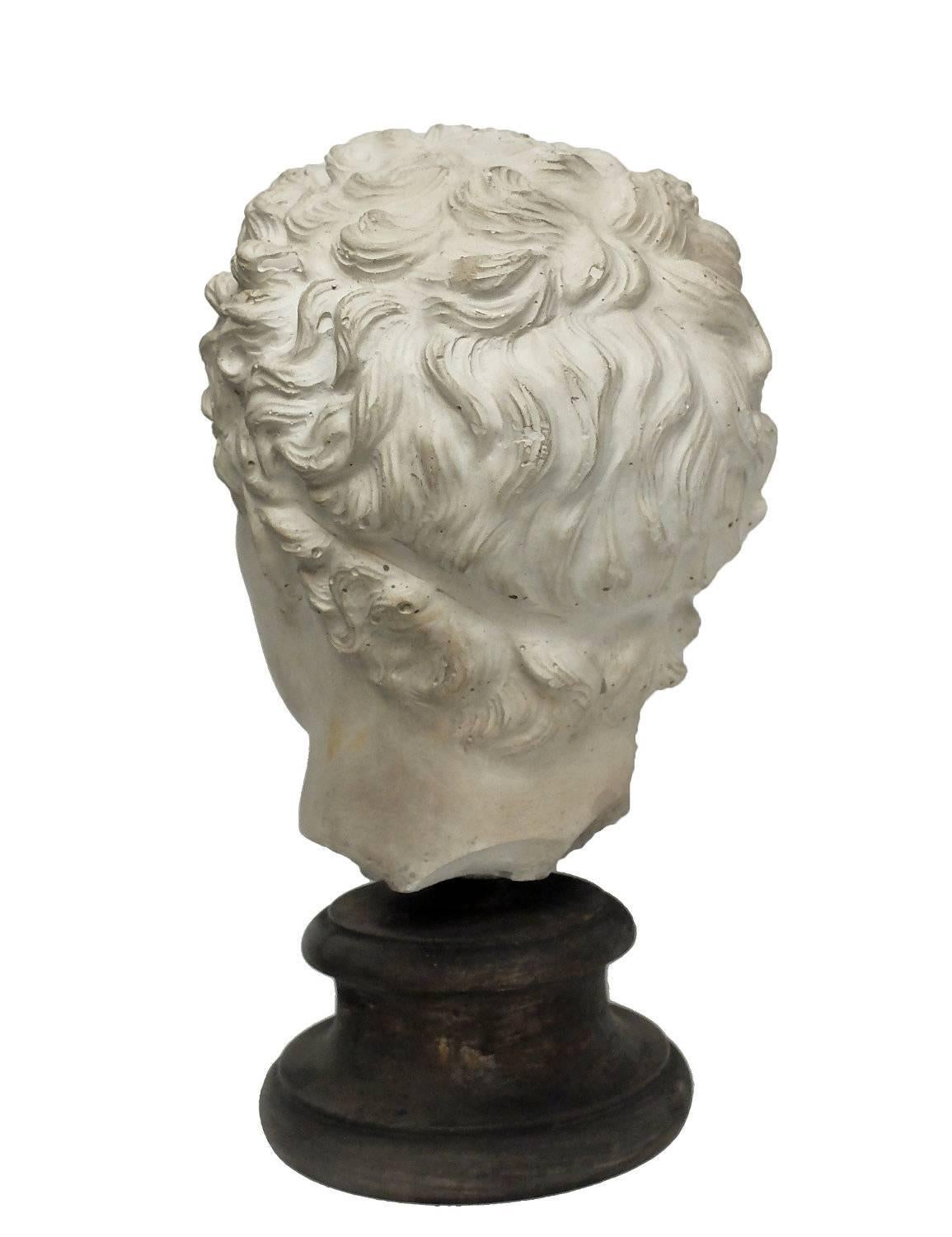 Italian Academic Cast of Plaster Depicting Hermes' Head