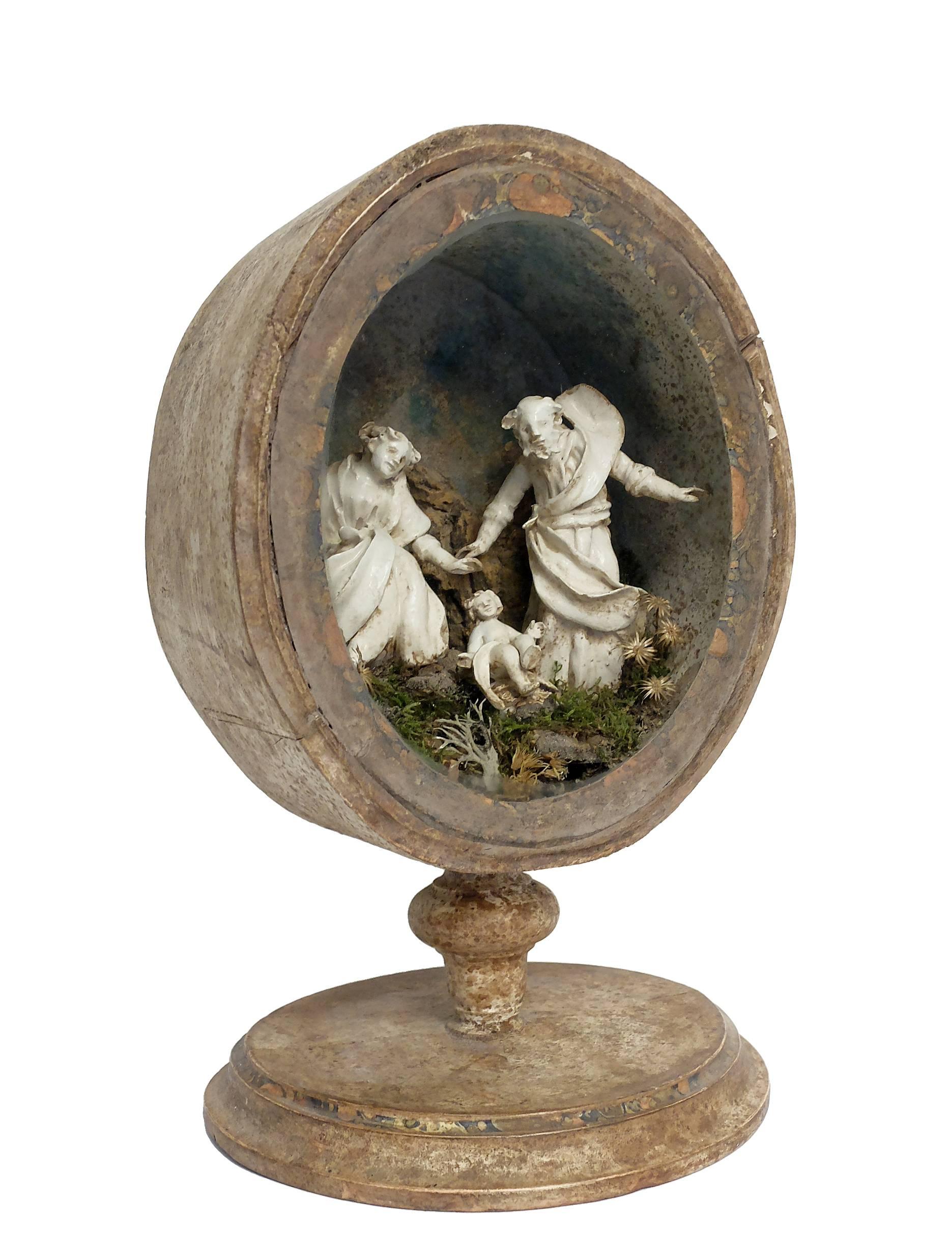Ceramic Rare XVIII Century Nativity from Genoa, Italy