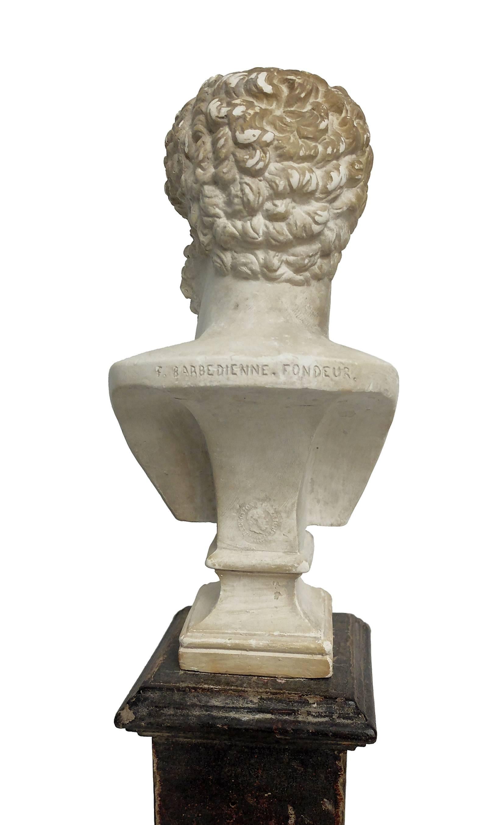 Pair of Academic Cast of Plaster Busts Depicting Lucius Verus and Alexander 2