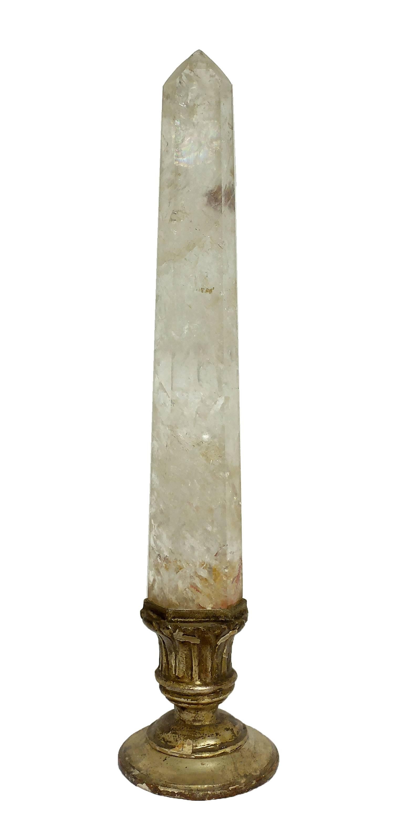 Late 19th Century Extraordinary Wunderkammer Naturalia Mineral Specimen, Rock Crystal Obelisk
