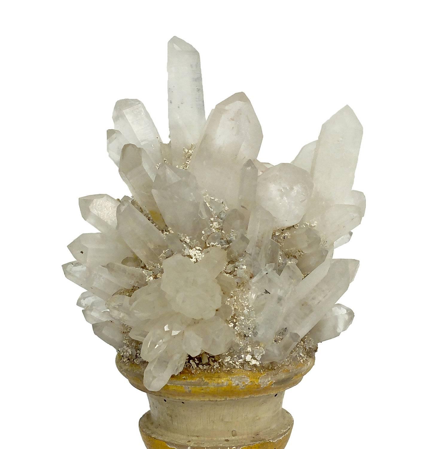 Late 19th Century Wunderkammer Naturalia Specimen, a Rock Crystal Druze