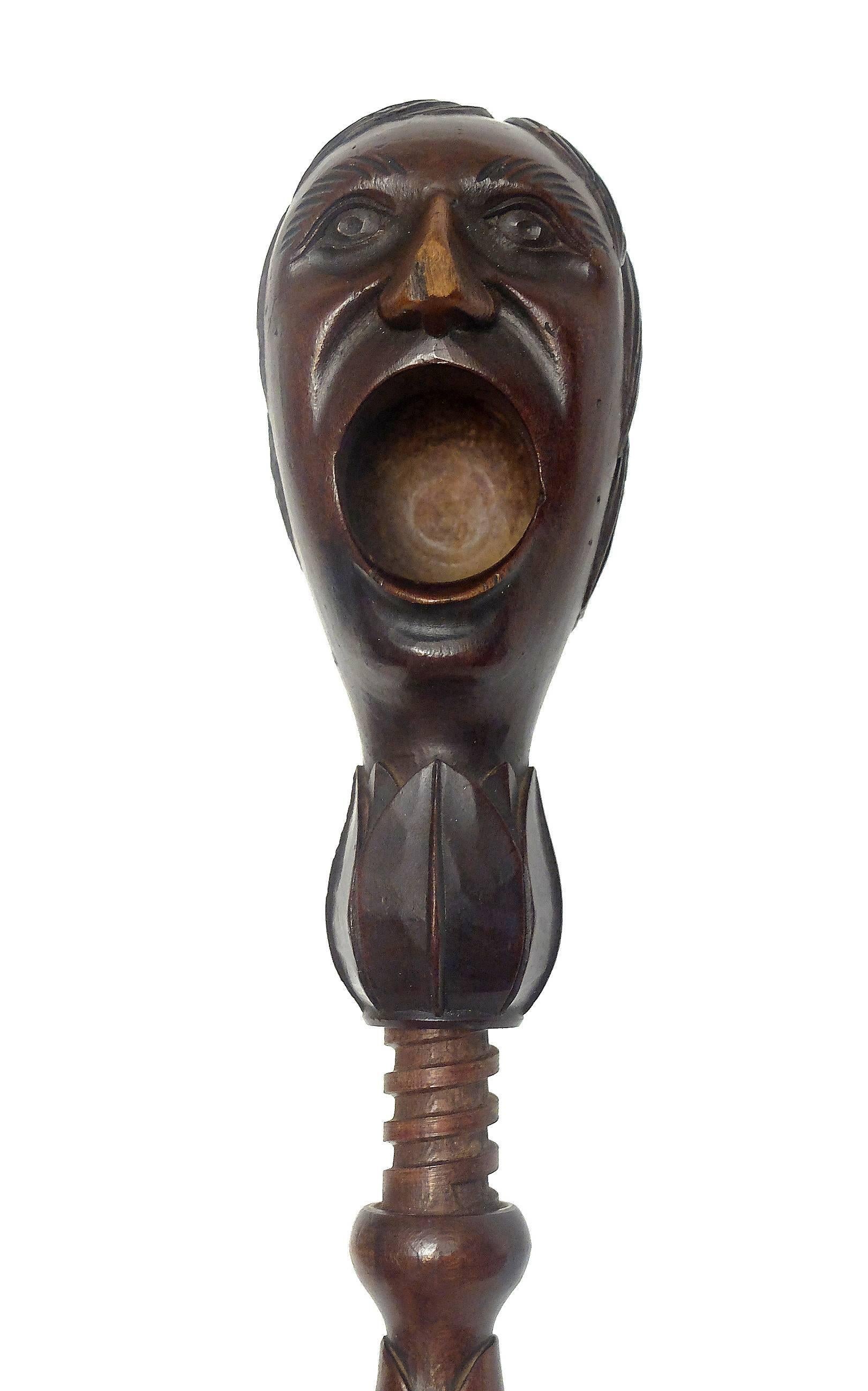 Fruitwood Refined and Unusual Nutcracker, France, circa 1880