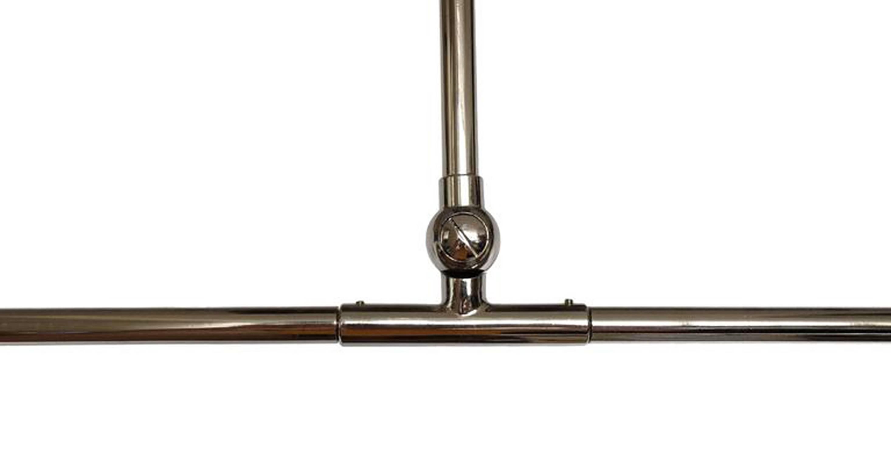 Unusual Italian Enameled Aluminium and Nickel-Plated Brass Hanging Lamp 1