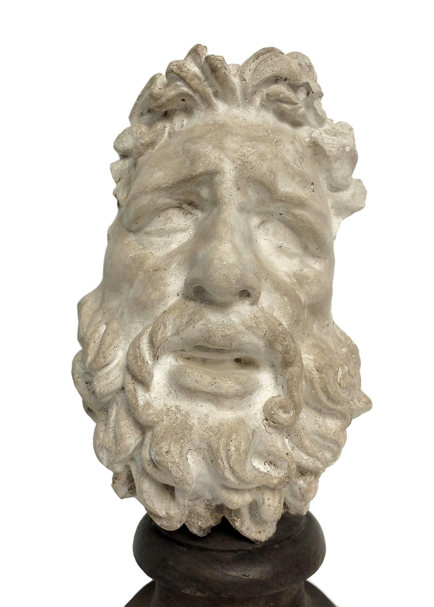 Academic Cast of Plaster Depicting Laocoonte' Head In Good Condition In Milan, IT