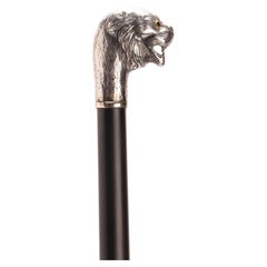 Silver Walking Stick with a Lion, London, 1900