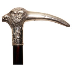 Used Walking Stick Depicting a Boar’s Head, Germany 1900