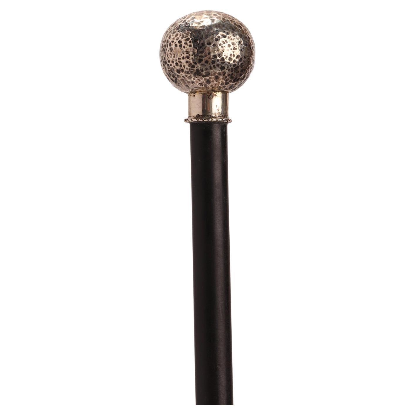 Silver Handle Walking Stick, France, 1900 For Sale