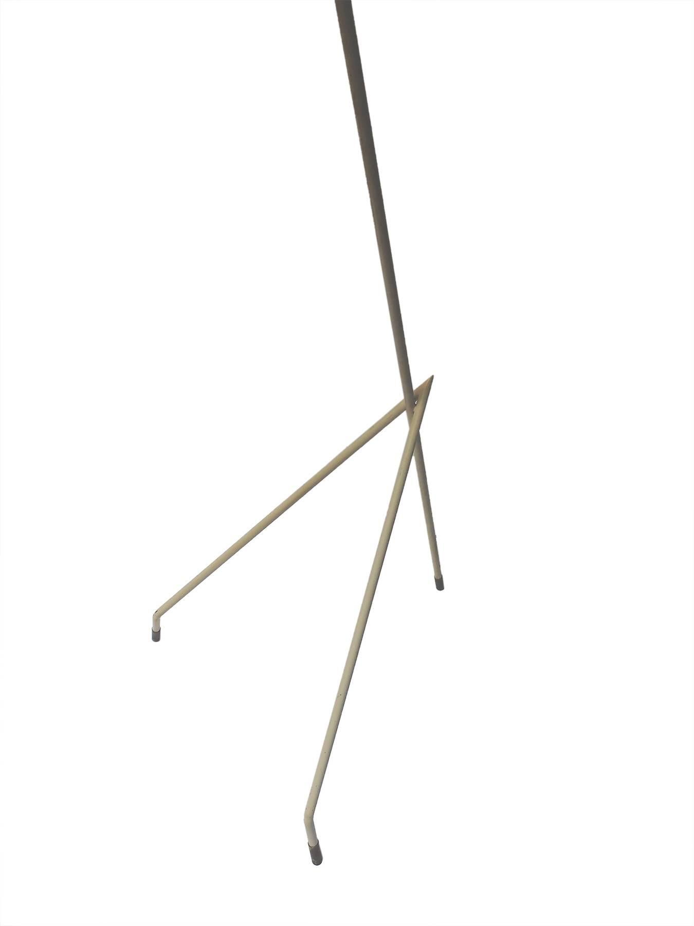 An Italian enameled aluminium and gilded brass floor lamp. 2