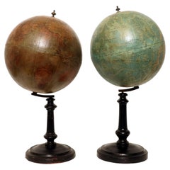 A pair of celestial and terrestrial globes, E.Pini, Gussoni & Dotti, Italy 1892.