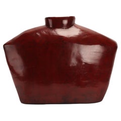 Grand vase en laque de forme oblongue, Shanxi, Chine, fin du XIXe siècle.