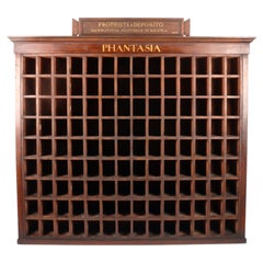Oak wood library file cabinet, Milan, Italy, 1903.