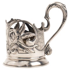 Silver cup holder, depicting an elephant’s head, Moscow 1900.