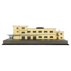 Scientific wooden model of the architecture of a dairy farm, Italy of the 40s