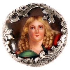 Walking stick, with painted miniature of St. Luke, Giulio Zanetti Italy 1860.