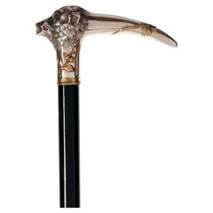 Walking stick, a boar’s head, by Joseph Ladislav Nēmec, Prague 1900.