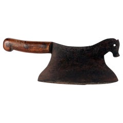 Iron and wood horse shaped food chopper, England, 1890.