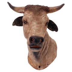 Terracotta sculpture depicting a ox, Italy, second half of the 19th century.