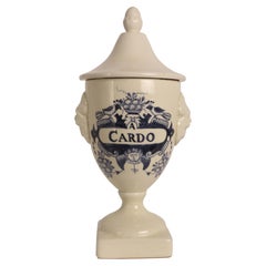 Large Ceramic Apothecary Jar, Neoclassical Style, Italy, Circa 1890