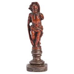Boxwood carved seal depicting Hercules, Italy 18th century.