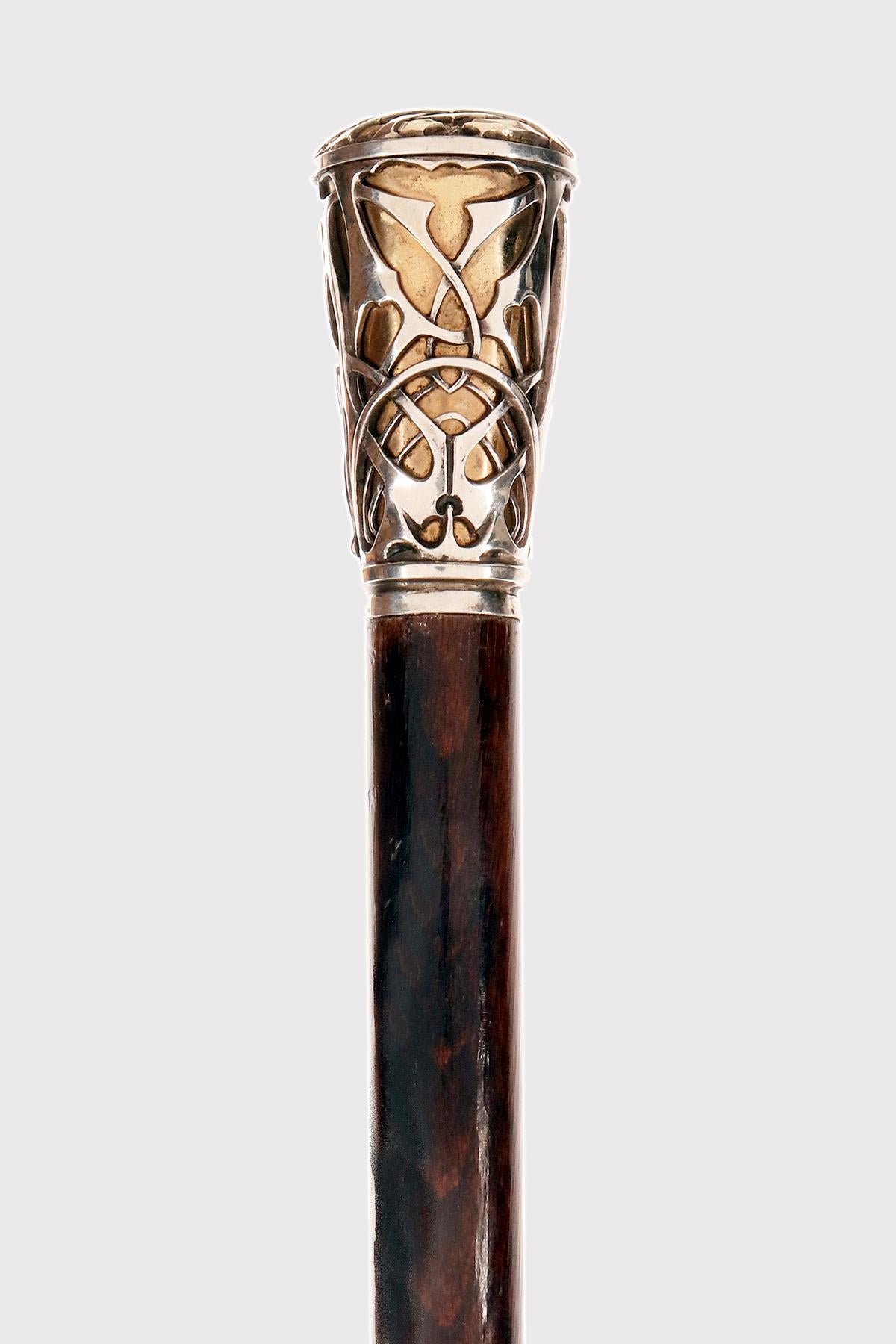 Belge Canne à bijoux avec monogramme Charlotte, par Philippe Wolfers, Belgique 1900. en vente
