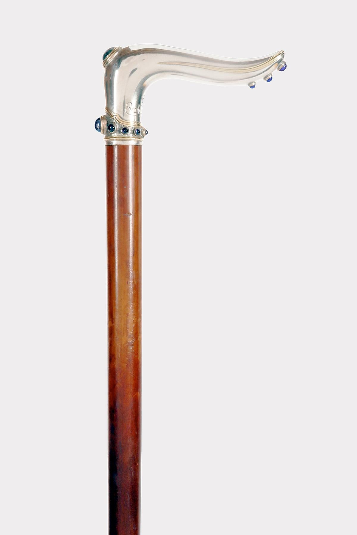 Art nouveau Canne en forme de bijou, signée Evald Nielsen, Copenhague, Danemark 1920. en vente