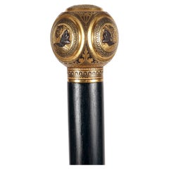 Jewel walking stick, representing 5 cameos, Russia 1880.