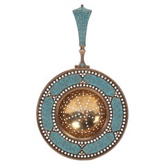 Colino da tè in argento e smalti David Andersen, Danimarca, 1900.