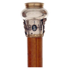 Bastone da passeggio Jewell, manico con orologio. Firmato Froment-Meurice, Francia 1849.