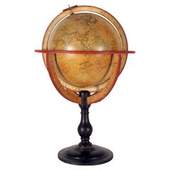 Un globo terrestre di sette pollici, firmato Felix Delamache, Francia 1845.