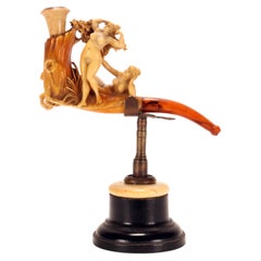 Meerschaum pipe depicting an erotic scene from the myth of Daphne, Vienna 1890.