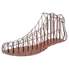 Folk Art iron sculpture, depicting a big shoe. United States early 20th century.
