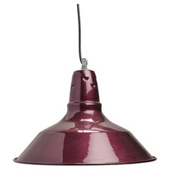 Industrial lamps, made of enameled metal in various colors, Italy early 1950s.